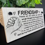 Best Friend Plaque Wooden Sign Friendship Gift Best Friend Gifts