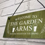 Funny Bar Sign For Garden THE GARDEN ARMS Pub Bar Wall Decor