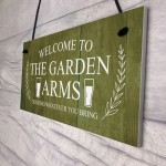 Funny Bar Sign For Garden THE GARDEN ARMS Pub Bar Wall Decor