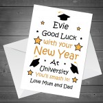 Back To University Good Luck Card For Daughter Son Personalised