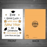 Back To University Good Luck Card For Daughter Son Personalised
