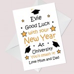 Back To University Good Luck Card For Daughter Son Personalised