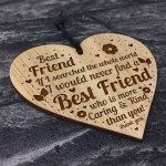 Engraved Heart Gift For Friend Bestie Christmas Birthday Gifts