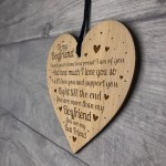 Boyfriend Engraved Wood Heart Gift Idea For Couples Birthday 