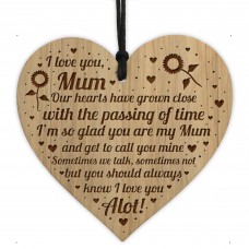 Mum Mummy Ornament Engraved Heart Mum Birthday Gift Card