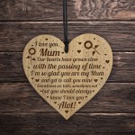 Mum Mummy Ornament Engraved Heart Mum Birthday Gift Card
