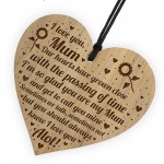Mum Mummy Ornament Engraved Heart Mum Birthday Gift Card