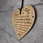 Mum Mummy Ornament Engraved Heart Mum Birthday Gift Card