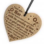 Nan Nanny Ornament Engraved Heart Nan Birthday Gift Card