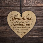 Great Grandad Gift Engraved Heart Ornamenet Grandfather Gifts