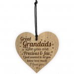 Great Grandad Gift Engraved Heart Ornamenet Grandfather Gifts