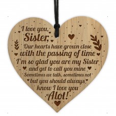 I Love You Sister Gift Engraved Heart Sister Gift Ideas