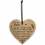 I Love You Sister Gift Engraved Heart Sister Gift Ideas