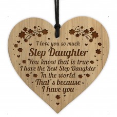 Gift For Step Daughter Love Gift Engraved Heart Birthday Gift