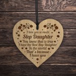 Gift For Step Daughter Love Gift Engraved Heart Birthday Gift