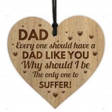 Funny Humorous Dad Gift Engraved Heart Dad Birthday Christmas