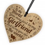Gift For Girlfriend Engraved Heart Girlfriend Birthday Gift Card