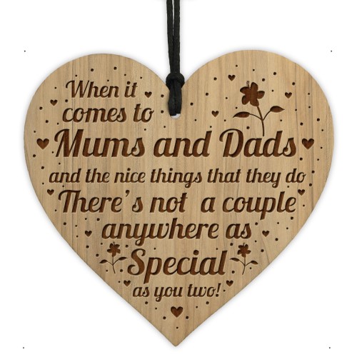 Mum And Dad Present Engraved Heart Mum Gifts Dad Gifts