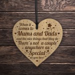 Mum And Dad Present Engraved Heart Mum Gifts Dad Gifts