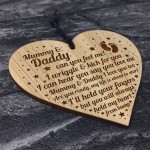 Mummy And Daddy To Be Gift From Bump Engraved Heart Gifts