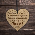 Brother Birthday Gifts Brother Birthday Card Engraved Heart Gift