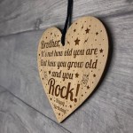 Brother Birthday Gifts Brother Birthday Card Engraved Heart Gift
