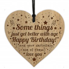 Funny Birthday Gift For Men Women Engraved Heart 40th 50th 60th