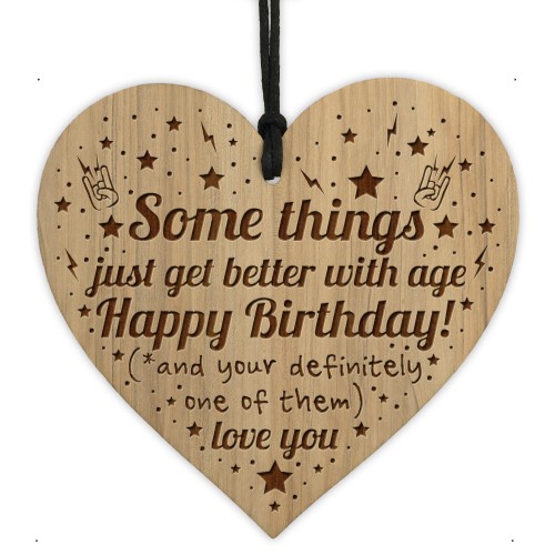 Funny Birthday Gift For Men Women Engraved Heart 40th 50th 60th