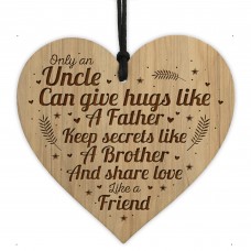 Birthday Christmas Present For Uncle Engraved Heart Uncle Gift
