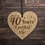 Funny 40th Birthday Gift For Him Her Engraved Heart Decorations