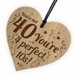 Funny 40th Birthday Gift For Him Her Engraved Heart Decorations