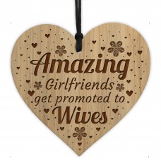 Girlfriend Gift Wife Gift Engraved Heart Engagement Wedding Gift