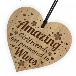 Girlfriend Gift Wife Gift Engraved Heart Engagement Wedding Gift
