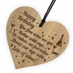 Funny 40th 50th 60th Birthday Gift For Women Wine Gift Engraved