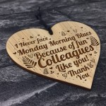 Colleague Gifts Funny Friendship Gift Engraved Heart Birthday
