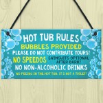 Hot Tub Rules Sign Funny Hot Tub Sign For Garden Gift For Women