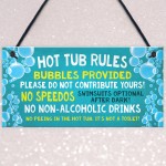 Hot Tub Rules Sign Funny Hot Tub Sign For Garden Gift For Women