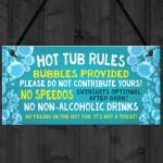 Hot Tub Rules Sign Funny Hot Tub Sign For Garden Gift For Women