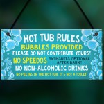 Hot Tub Rules Sign Funny Hot Tub Sign For Garden Gift For Women