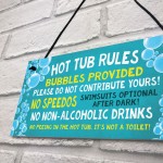 Hot Tub Rules Sign Funny Hot Tub Sign For Garden Gift For Women