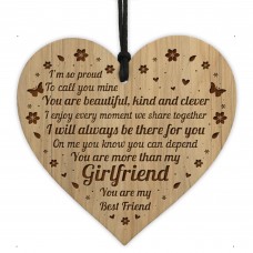 Girlfriend Birthday Gift Card Engraved Heart Anniversary Gift