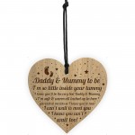Daddy And Mummy To Be Gifts Engraved Heart From Bump Baby Gift