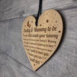 Daddy And Mummy To Be Gifts Engraved Heart From Bump Baby Gift