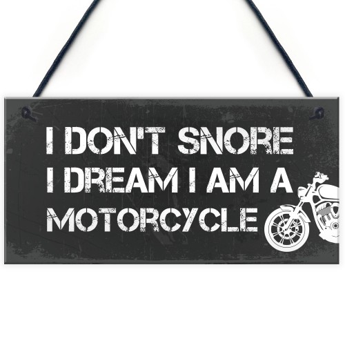 Motorbike Gifts For Men Funny Hanging Sign Motorcycle Garage 