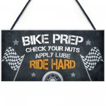 Funny Motorbike Biker Hanging Plaque For Garage Man Cave