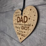 STEP DAD GIFT Engraved Heart Step Dad Birthday Christmas Gift