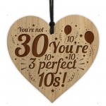 FUNNY 30th Birthday Gifts Engraved Heart 30th Birthday Gifts