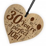 FUNNY 30th Birthday Gifts Engraved Heart 30th Birthday Gifts