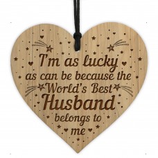 Worlds Best Husband Gift Engraved Heart Husband Birthday Xmas