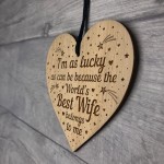 Worlds Best Wife Gift Engraved Heart Wife Birthday Christmas